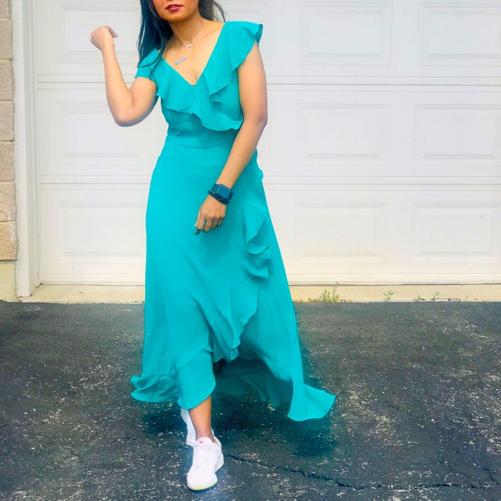 Emerald Ruffle dress size 4